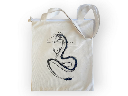 nákupní taška "Drak" se zipem a vnitřní kapsou