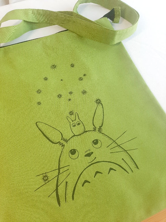 nákupní taška "Totoro" se zipem a vnitřní kapsou