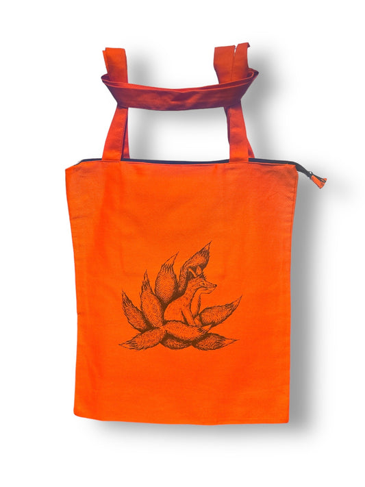 nákupní taška "Kyuubi no Kitsune" se zipem a vnitřní kapsou