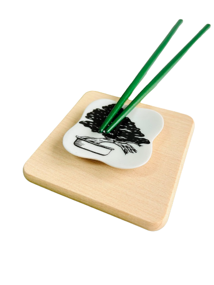 odkladač na hůlky čtvercový "Bonsai lover" 5,5x5,5 cm