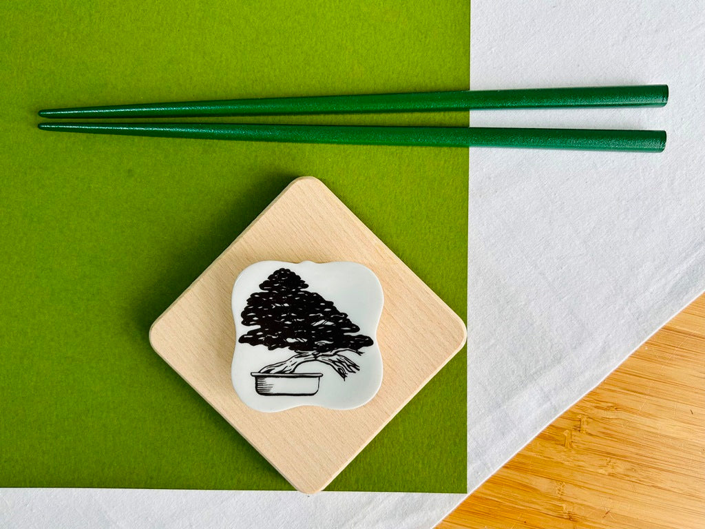odkladač na hůlky čtvercový "Bonsai lover" 5,5x5,5 cm