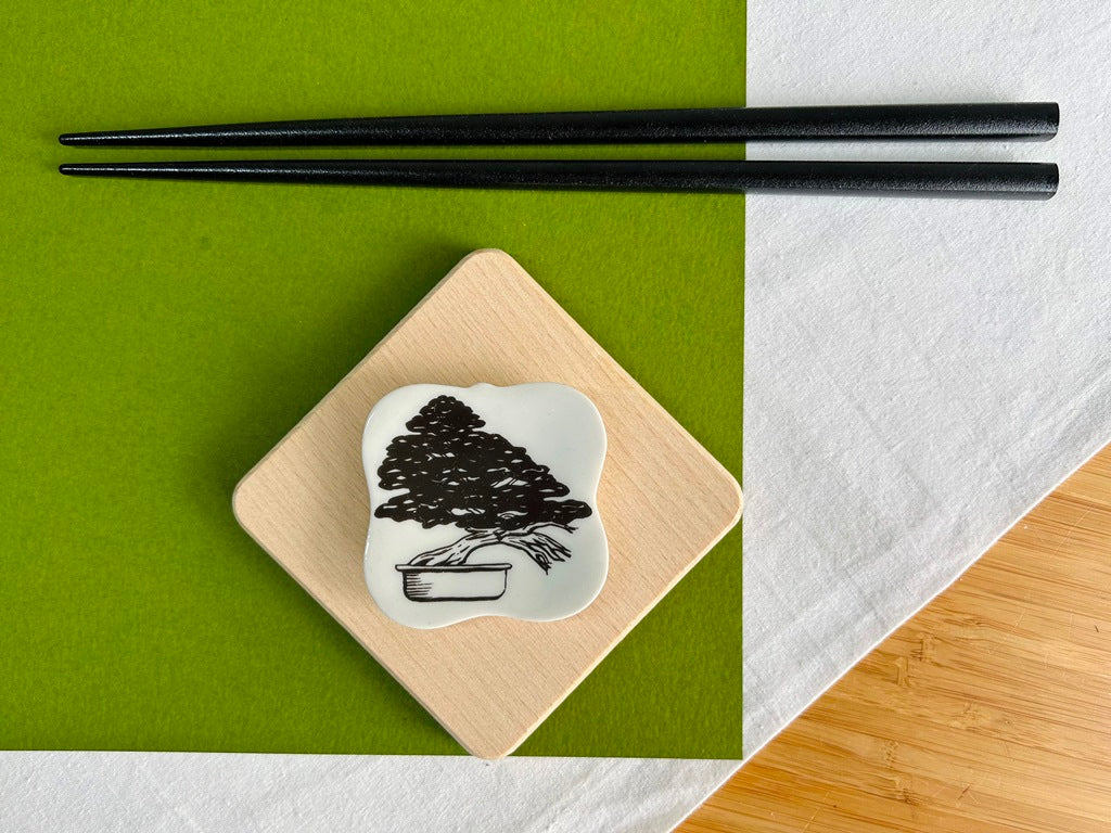 odkladač na hůlky čtvercový "Bonsai lover" 5,5x5,5 cm