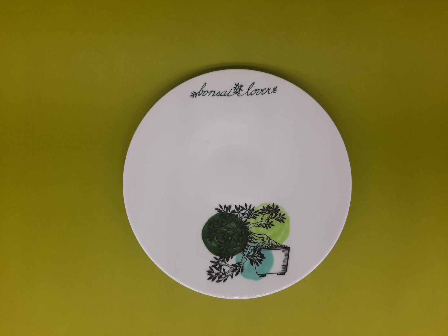 talíř dezertní "Bonsai lover" barevný průměr 20 cm