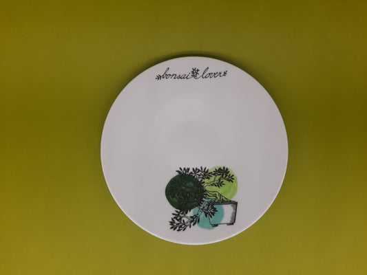talíř dezertní "Bonsai lover" barevný průměr 20 cm