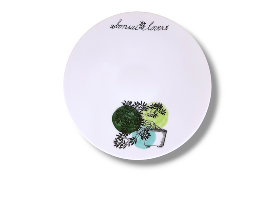 talíř dezertní "Bonsai lover" barevný průměr 20 cm