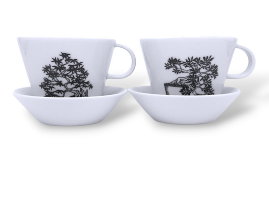 sada 2 hrnků s podšálky "Bonsai lover" 150 ml