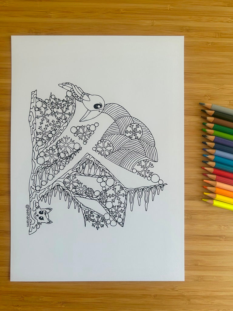 Sada omalovánek "Čtyři roční období"