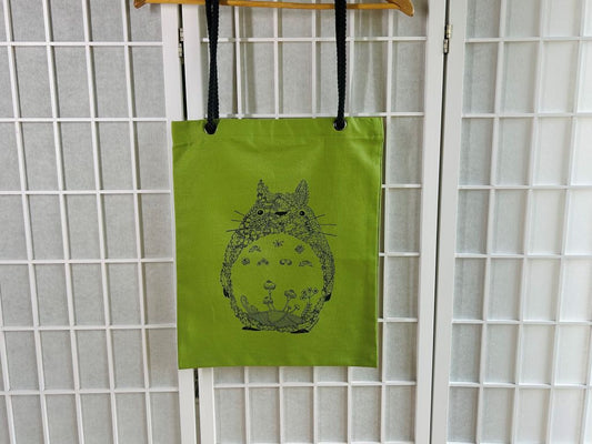 nákupní taška "Omalovánka Totoro" se šňůrovými uchy