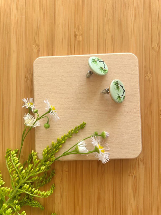 keramické náušnice "Dlouhověká borovice"