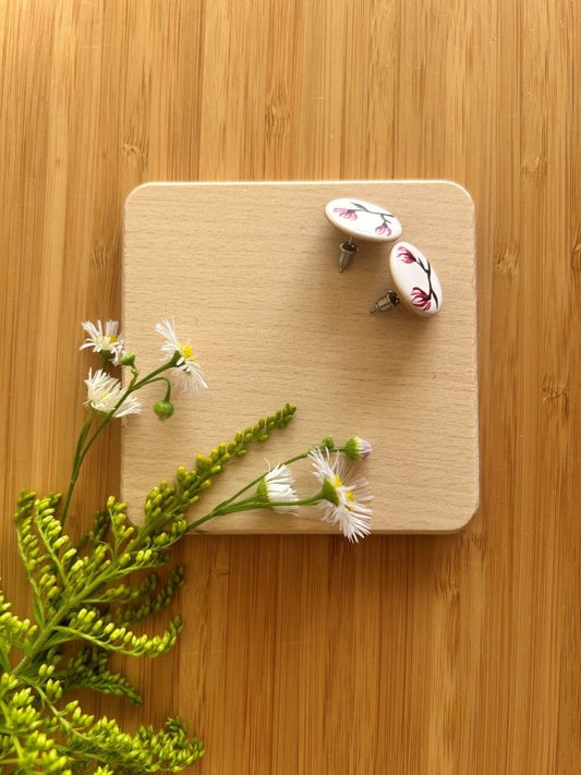 keramické náušnice "Vůně jarního snu"