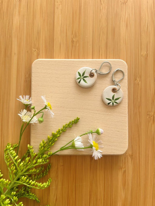 náušnice keramické visací "Bambusový háj"