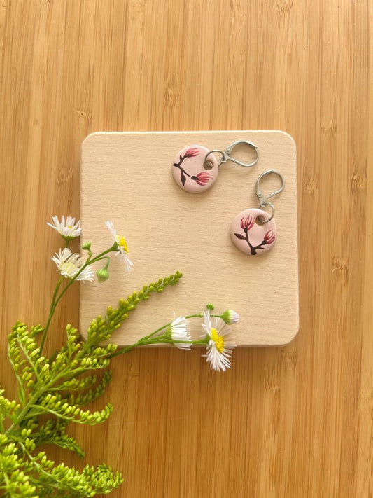náušnice keramické visací "Vůně jarního snu"