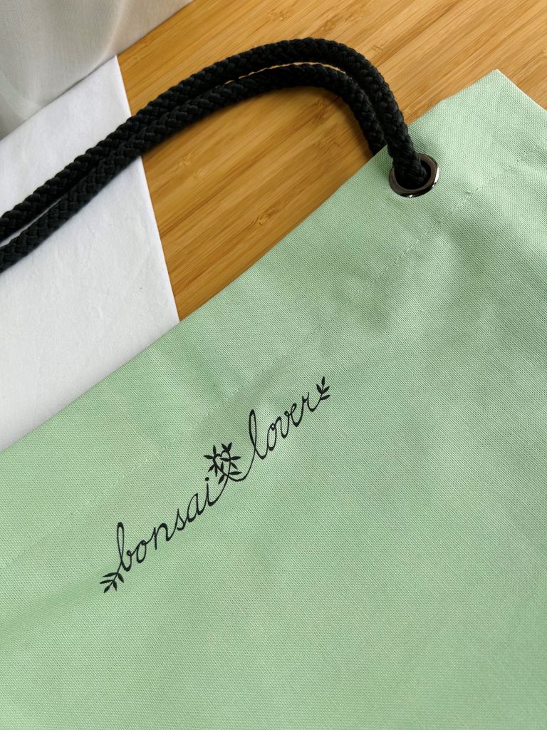 nákupní taška "Bonsai lover" se šňůrovými uchy