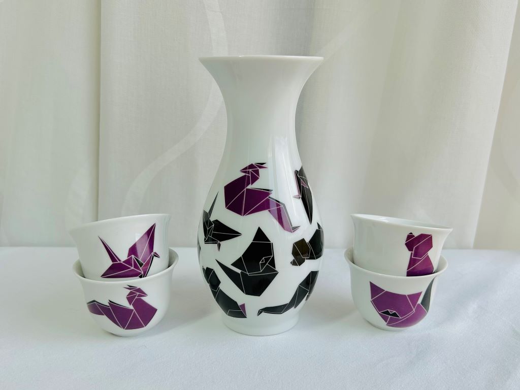 dárková sada na saké "ORIGAMI"