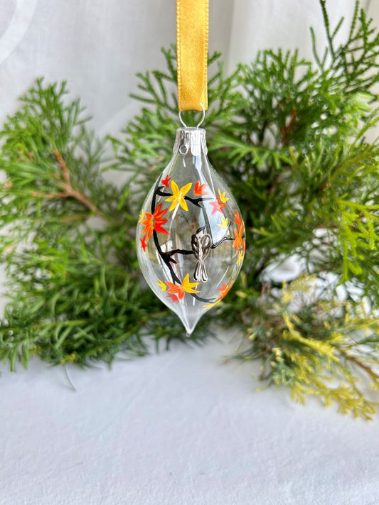 vánoční oliva "Podzimní večer" čirá 8 cm