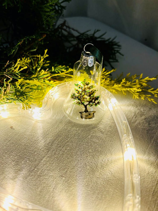 vánoční zvoneček "Bonsai lover" 7 cm