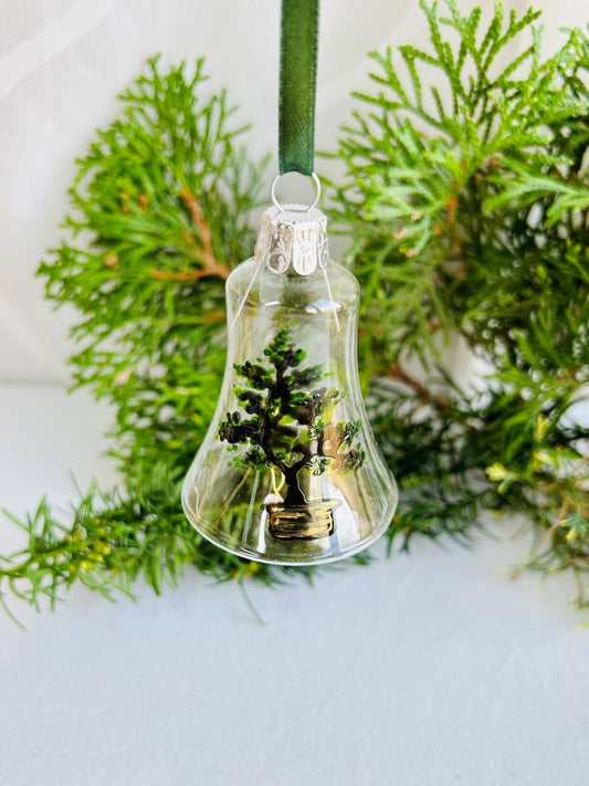 vánoční zvoneček "Bonsai lover" 7 cm