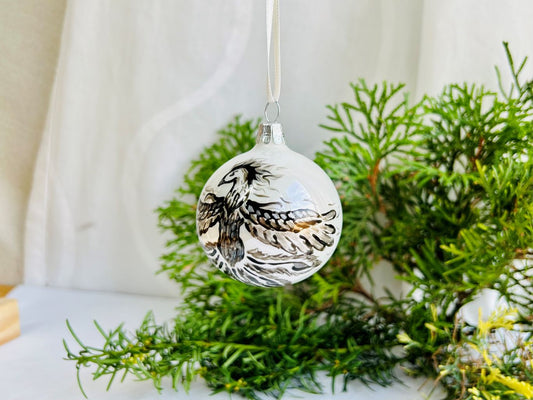 vánoční koulička "Fénix" porcelánová 6 cm