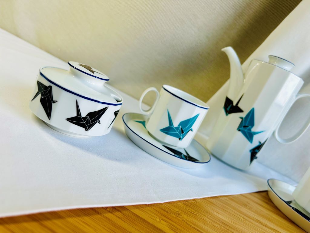 Vintage čajová souprava "Origami jeřáb" Rosenthal
