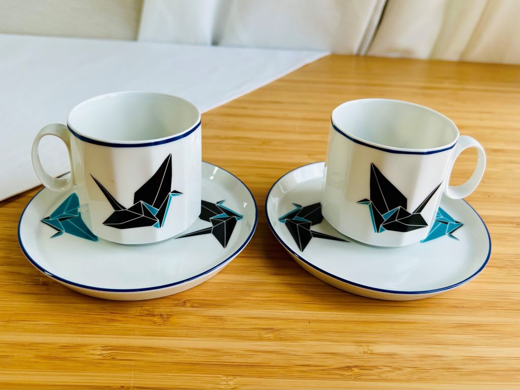 Vintage čajová souprava "Origami jeřáb" Rosenthal
