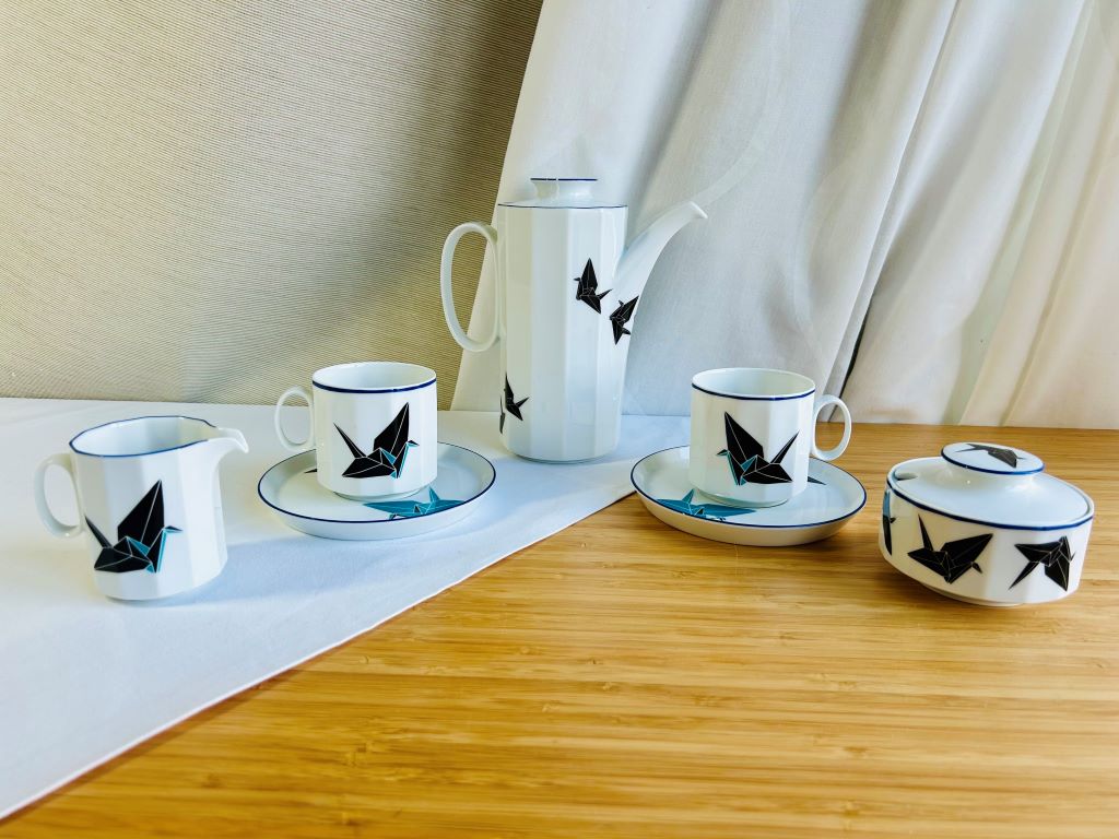 Vintage čajová souprava "Origami jeřáb" Rosenthal