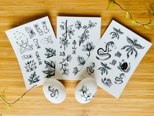 Dočasná tetovačka "Drak a fénix"