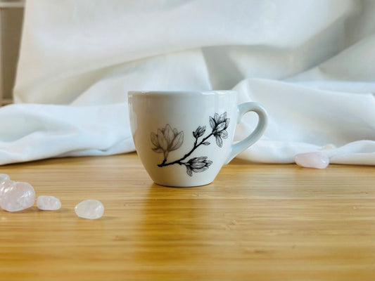 hrneček na espresso "Magnolie" se stříbrnou 90 ml