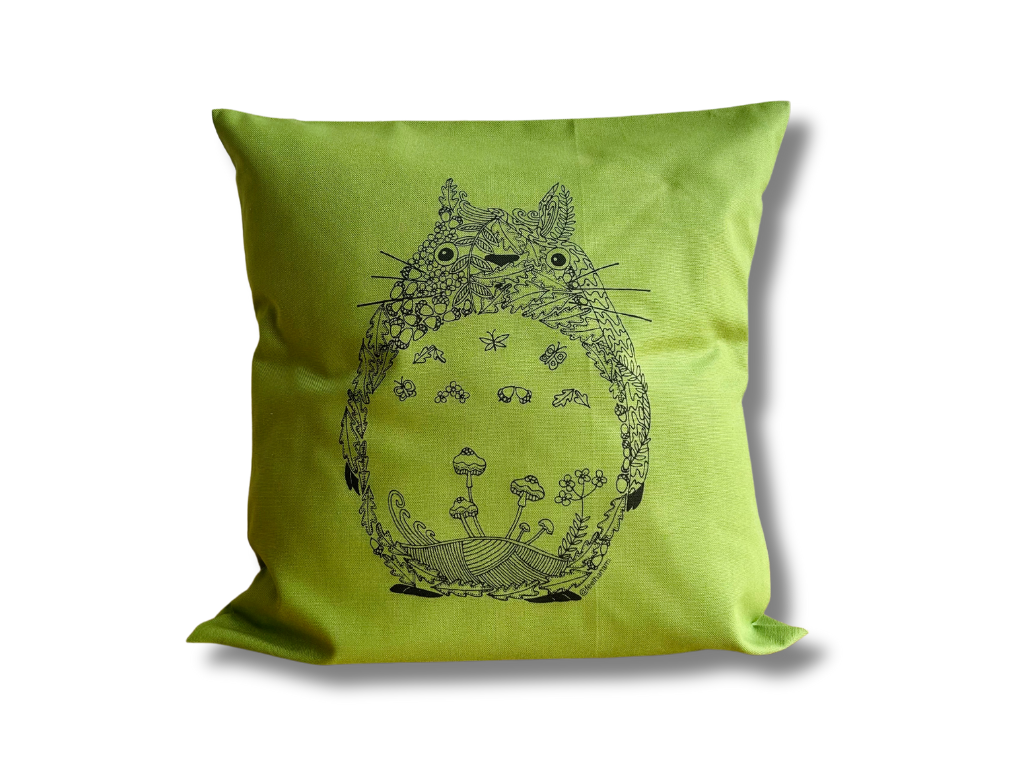 povlak na polštář "Totoro" zelený 40x40 cm