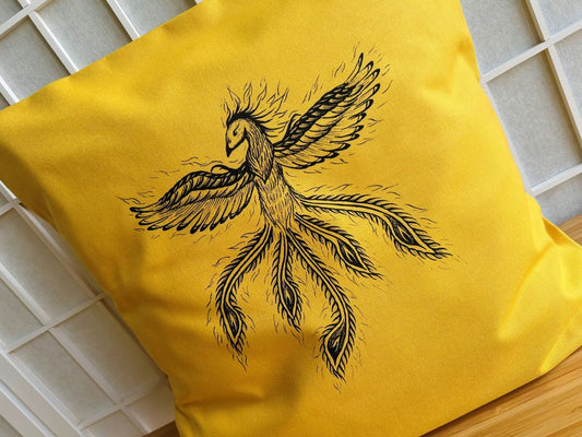 povlak na polštář "Fénix" žlutý 40x40 cm