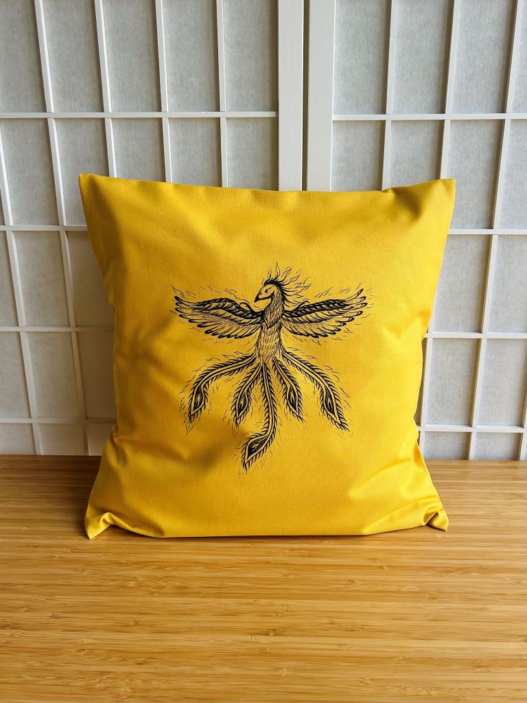 povlak na polštář "Fénix" žlutý 40x40 cm