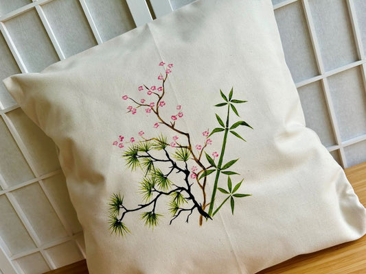 povlak na polštář "Tři přátelé zimy" 40x40 cm