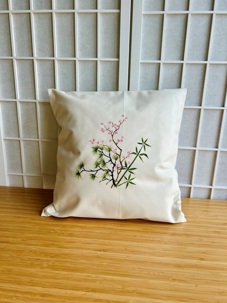 povlak na polštář "Tři přátelé zimy" 40x40 cm