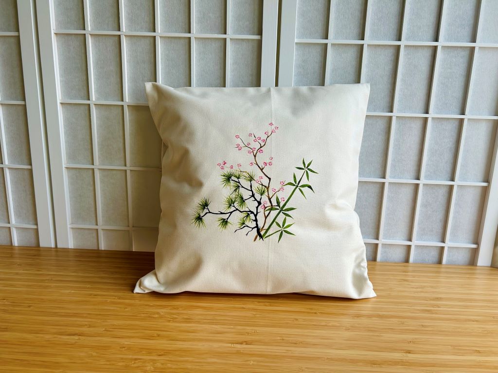 povlak na polštář "Tři přátelé zimy" 40x40 cm