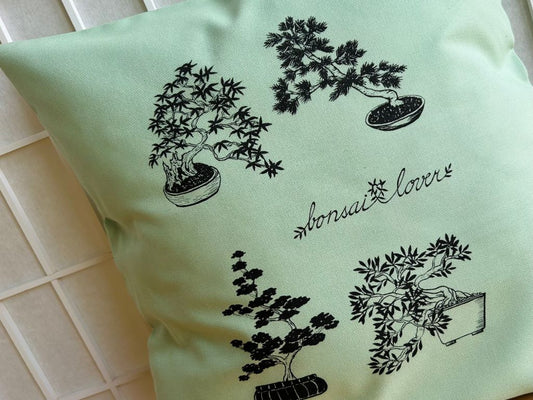 povlak na polštář "Bonsai lover" zelený 40x40 cm