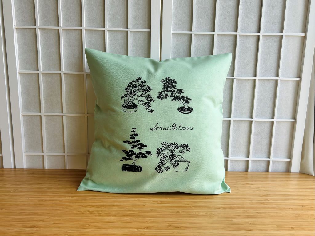 povlak na polštář "Bonsai lover" zelený 40x40 cm