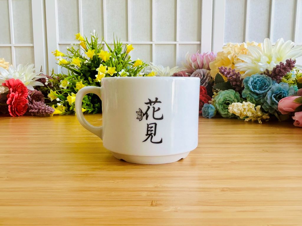 sada hrnků "Jarní Japonsko" se zlatou a stříbrnou 200 ml