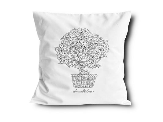 bílý polštář "BONSAJ" 40 x 40 cm