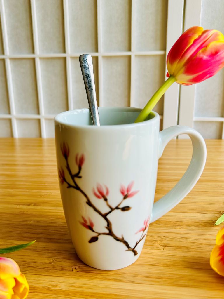 nerezová lžička "Magnolie"