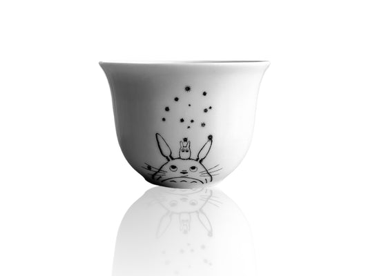 pohárek na saké a čaj "Totoro" B&W 50 ml