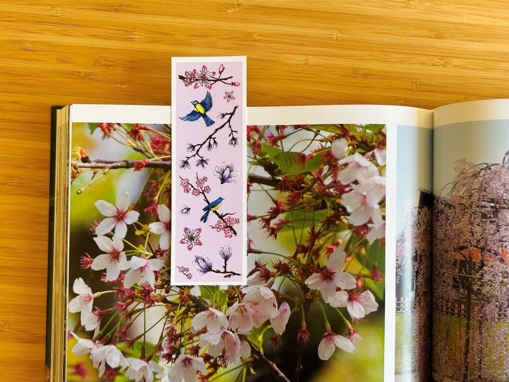 Záložka do knížky "Jarní Japonsko" 15 x 5 cm