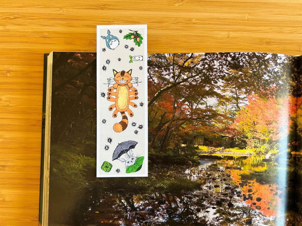 Záložka do knížky "Totoro a další lesní duchové" 15 x 5 cm