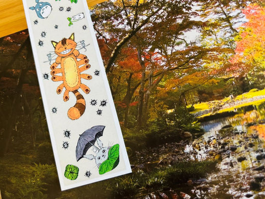 Záložka do knížky "Totoro a další lesní duchové" 15 x 5 cm