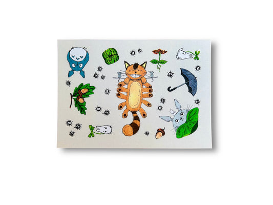 Pohlednice "Totoro a další lesní duchové" A6