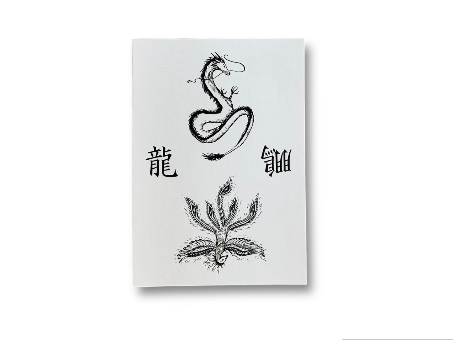 Pohlednice "Drak a fénix" A6