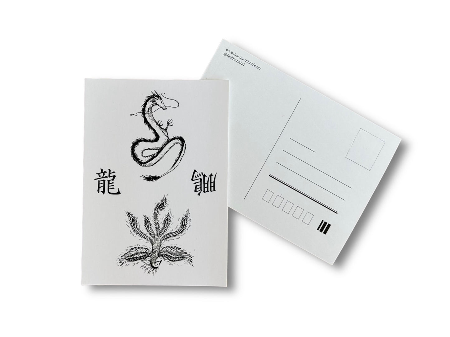 Pohlednice "Drak a fénix" A6