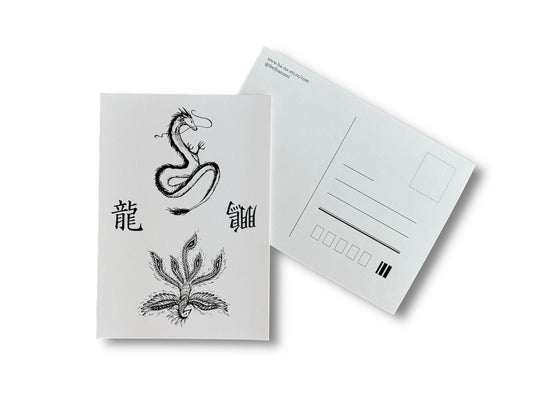 Pohlednice "Drak a fénix" A6