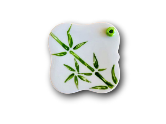 porcelánový stojánek na vonné tyčinky "Bambusový háj" 5,5x5,5 cm
