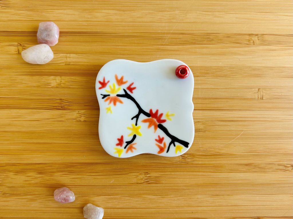 porcelánový stojánek na vonné tyčinky "Podzimní večer" 5,5x5,5 cm