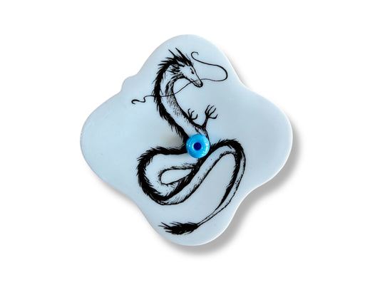 porcelánový stojánek na vonné tyčinky "Drak"  5,5x5,5 cm