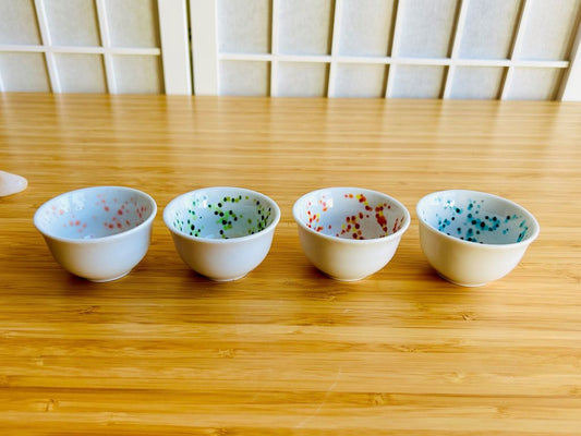 sada pohárků na čaj a saké "Čtyři roční období" 4 kusy, 45 ml